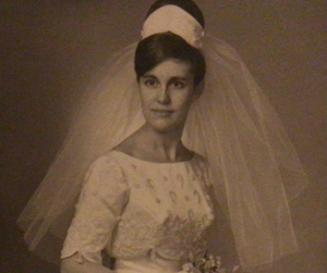 Margaret Pizio on her wedding day