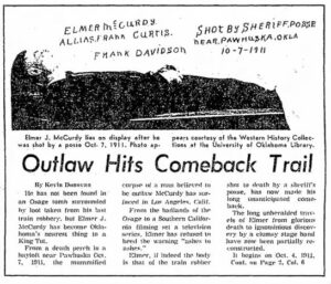 Outlaw hits comeback trail by Kevin Donovan, Daily Oklahoman, 11 Dec 1976