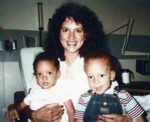 Regina Brown with Reina (left) and son.