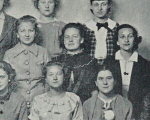 Ada Bean pictured with the Klawhowjaha Bjustoff Club.