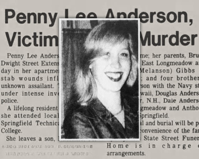 Newspaper clippings covering Penny Anderson’s case.