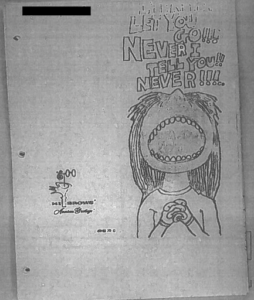 The front of a card in Eddy Segall’s case file, believed to be sent between Eddy and Charlie.
