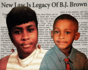 Karen Clarke and her son Leroy “B.J.” Brown.
