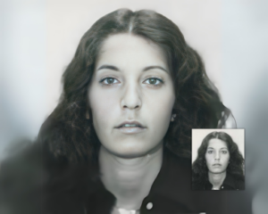 The only widely-circulated photo of Eddy Segall is a small, pixelated black and white image featured on the New Hampshire Cold Case Unit website (inset). We’ve utilized photo editing software to enhance and enlarge the original photo.