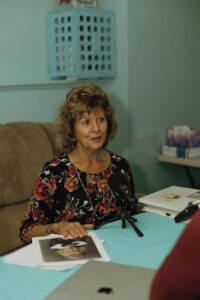 Michelle smiles as she remembers the first time she saw Chrissy