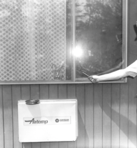 Fingerprints on the window of Judy’s apartment.