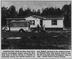 Maine State Police search Shirley’s home in October 1990.