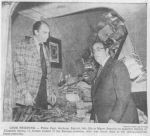 The staircase inside Elizabeth’s home.