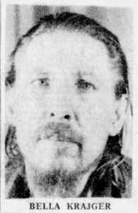 Suspect Bela Krajger (spelled Bella in some instances).