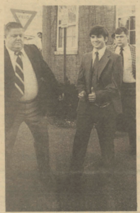 Barney Siel following his arraignment in November 1979.