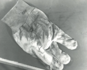 The glove found entangled in rope attached to Debra’s body.