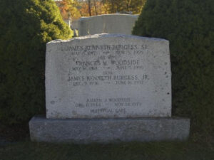 Joseph’s headstone, shared with his family, at Hallowell Village Cemetery.