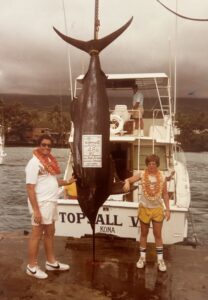 Patrick caught a 500-pound Blue Marlin with his father, Roger Joel Merrill