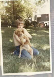 Patrick and his dog, Chipmunk