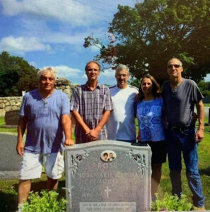 Rose’s siblings at her graveside, source: Cunha Family