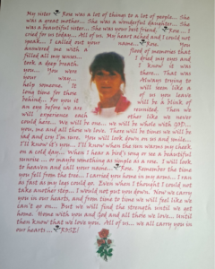 Rose’s brother Freddy’s words about his sister, source: Cunha Family