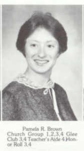 Pamela Brown’s senior yearbook photo, source: Spaulding High School 1982 Our Echo Yearbook