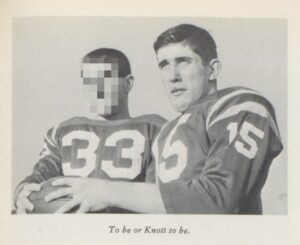 Thomas Knott Jr. pictured in his Tolman High School football uniform, source: Tolman High School 1962 yearbook